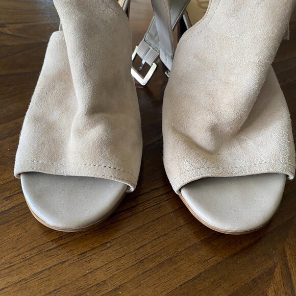 Sam Edelman Cream Suede Mules with Strap | size 8 (EU 38) - Picture 2 of 4